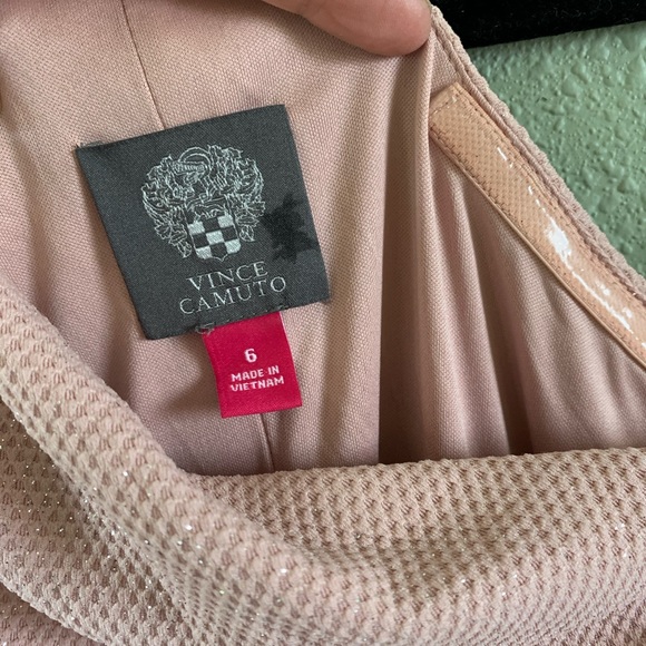 Vince Camuto pink metallic one shoulder dress  (Bundle Dresses to Save) - Picture 6 of 8